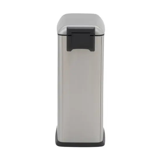 Household Essentials 5 gal. Slim Stainless Steel Trash Can {9}