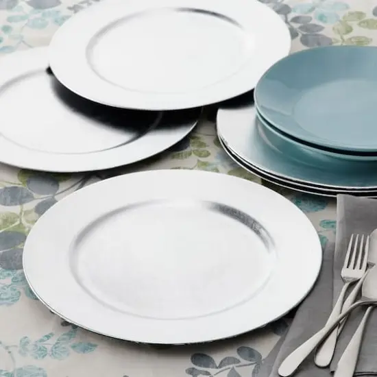 Silver Charger Set by Celebrate It&trade; 6ct. {3}