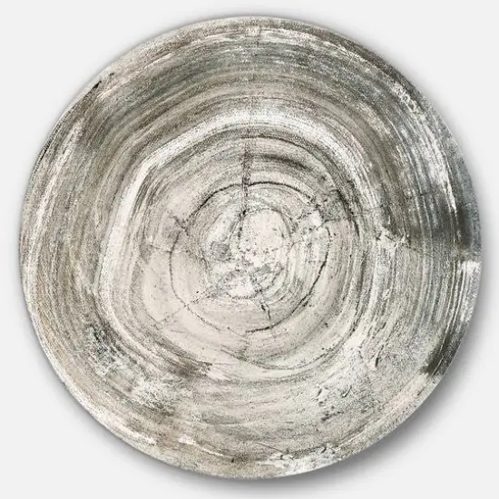 Designart - Circle natural elements IV - Geometric Metal Circle Wall Art {1}