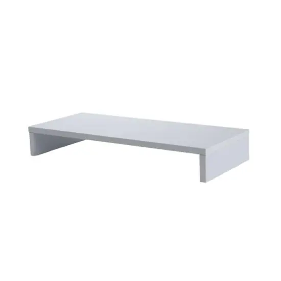 Mind Reader White Wooden Monitor Stand Riser {6}
