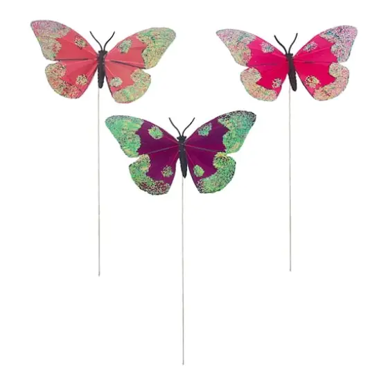 4.5" Pink Feather Butterflies, 8ct. by Ashland&reg; {3}
