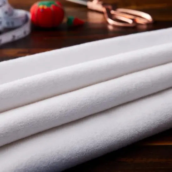 Camelot Fabrics White Terry Baby Knit Cotton Fabric {3}