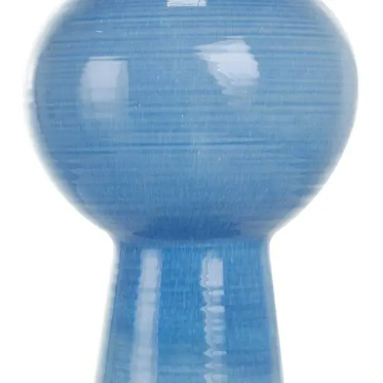21" Blue Ceramic Bubble Inspired Ombre Vase {6}