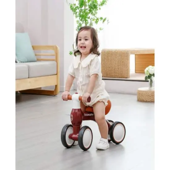 Trimate Red 4 Wheel Baby Walker Balance Bike {5}