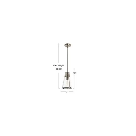 Hello Honey&reg; Robert Stevenson Lighting Jaxon Metal & Seedy Glass Ceiling Light Brushed Nickel {6}