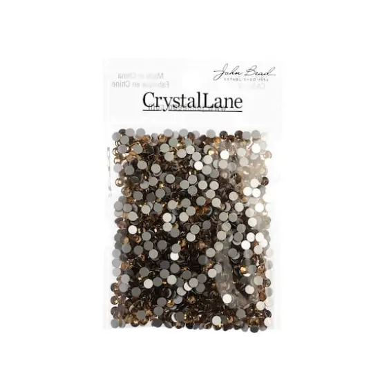 John Bead Crystal Lane SS16 Round Flatback Rhinestones, 1,440ct. Light Colorado Topaz {4}