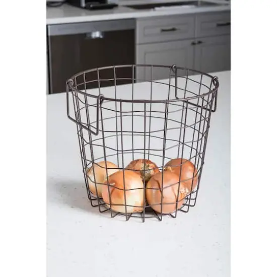 DII&reg; 10" Bronze Round Metal Basket {3}