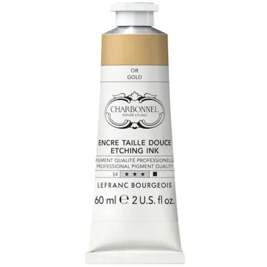 Charbonnel Etching Ink, 60mL Gold {1}