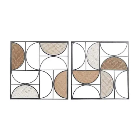 Brown Metal Contemporary Wall D&eacute;cor Set {1}