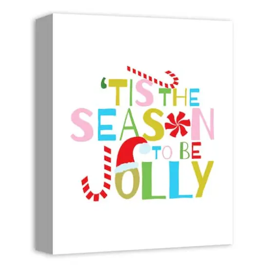 Tis the Season to be Jolly 11x14 Canvas Wall Art {3}