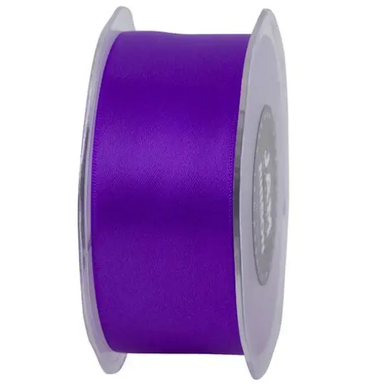 JAM Paper 1.5" x 25yd. Double Faced Satin Ribbon Purple {7}