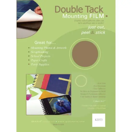Grafix® 9" x 12" Double Tack Mounting Film Convenience Pack {1}