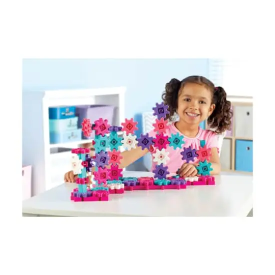Learning Resources&reg; Gears! Gears! Gears! 100-Piece Deluxe Pink Building Set {5}