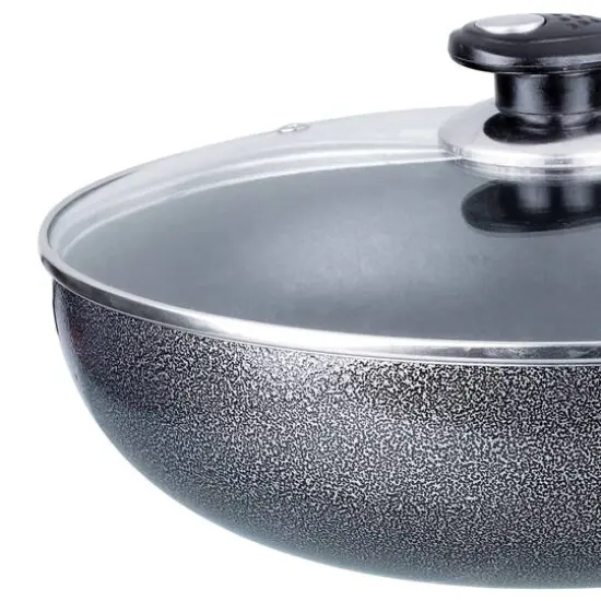 Brentwood 11" Nonstick Aluminum Wok with Lid {3}