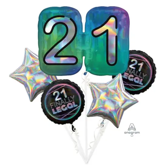Finally 21 Foil Balloon Bouquet  {1}