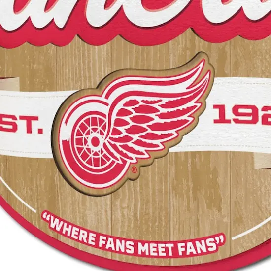 NHL Fan Cave Sign Detroit Red Wings {6}