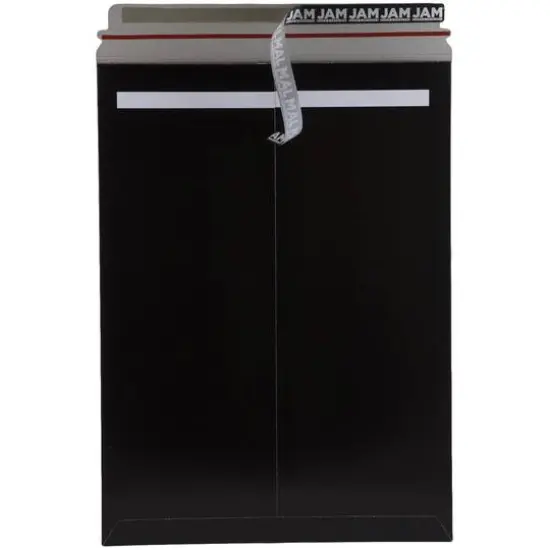 JAM Paper 13" x 18" Flat Photo Mailer Peel & Seal Closure Envelopes, 6ct. Black {4}
