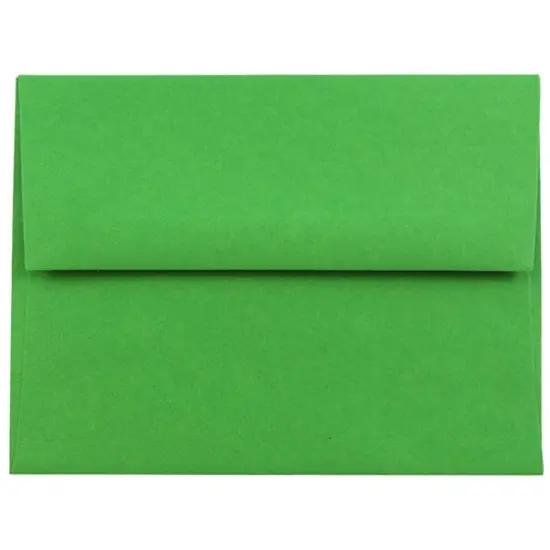JAM Paper 5.25" x 7.25" Blank Flat Recycled Greeting Cards & Envelopes, 100ct. Brite Hue Green {4}