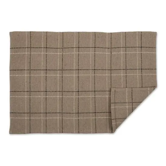DII&reg; Stone Variegated Plaid Recycled Yarn Rug Set, 2ft. x 3ft. {3}