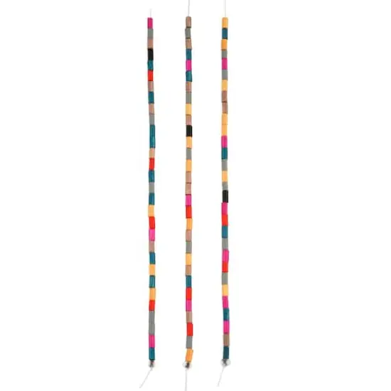 Multicolored Wood Tube Beads, 5.5mm by Bead Landing&trade; {4}