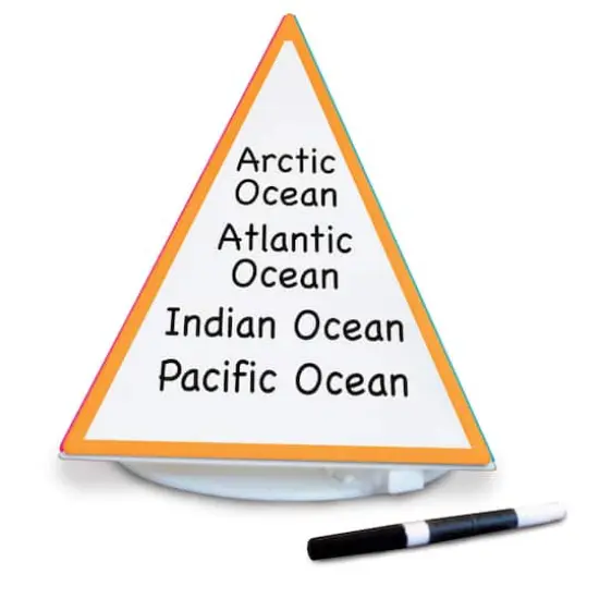 Spin & Write Pyramid&trade; Rotating Dry-Erase Board {4}