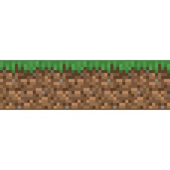 RoomMates Minecraft Iconic Grass Peel & Stick Wallpaper Border {1}