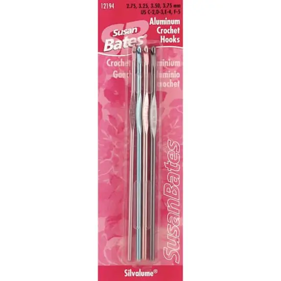 Susan Bates&reg; Silvalume&reg; Aluminum Crochet Hook Set, C2-E4 {1}
