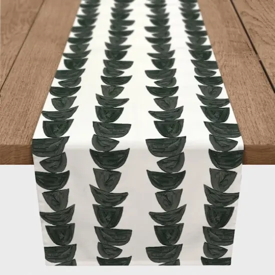 Monochromatic Stacked Bowls 16" x 90" Cotton Twill Runner {1}