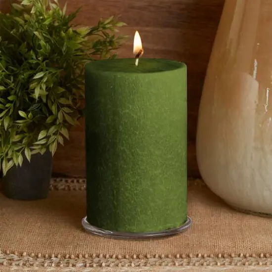 Root Candles Timberline&trade; 4" x 6" Unscented Pillar Candle Dark Olive {4}
