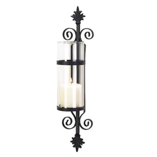19.75" Ornate Scroll Candle Wall Sconce {1}