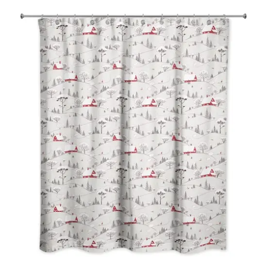Snowy Village Shower Curtain {1}