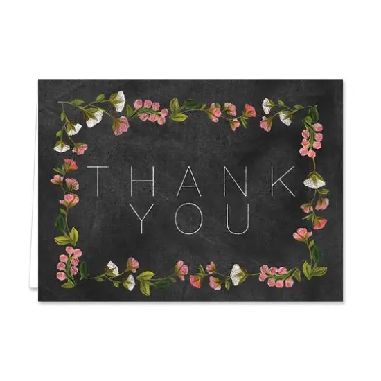 Hortense B. Hewitt Co. Chalkboard Floral Thank You Cards {6}