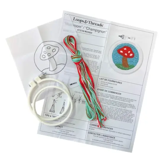 3.5" Mushroom Punch Needle Kit by Loops & Threads&reg; {4}