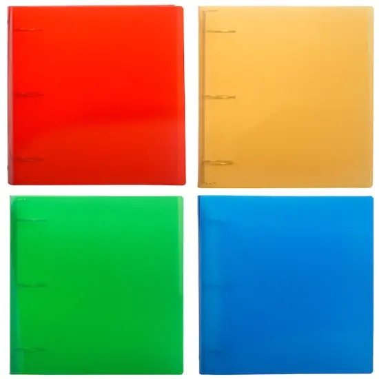 JAM Paper 2" Glass Twill Plastic 3-Ring Binders, 4ct. {3}