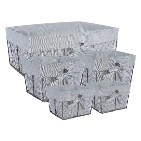 DII&reg; Chicken Wire Basket with Liner Set Multi {1}