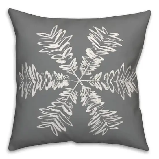 Sketched Snowflake Throw Pillow {1}