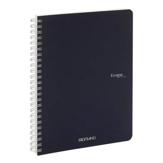Fabriano&reg; EcoQua Spiral Bound Lined Notebook Navy {4}