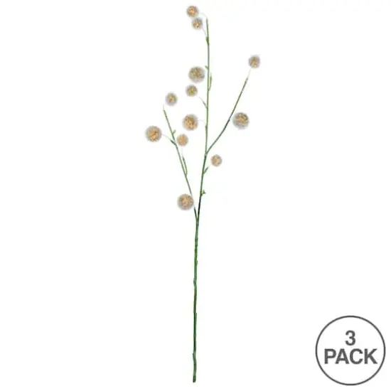 Yellow Pom Pom Spray, 3ct. {4}