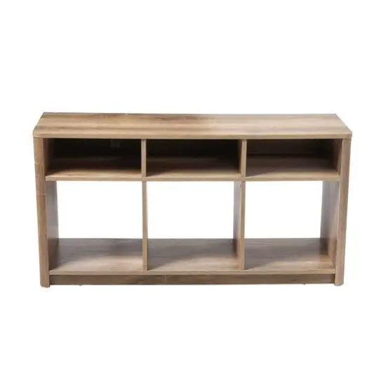 Hello Honey&reg; Coastal Oak TV Stand with Storage {3}