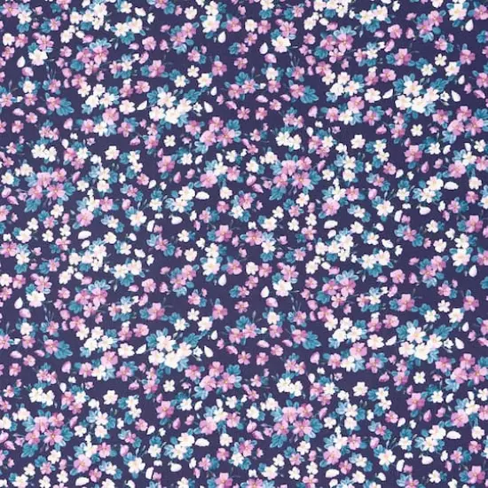 SINGER Spring Purple Floral Cotton Fabric Bundle {16}