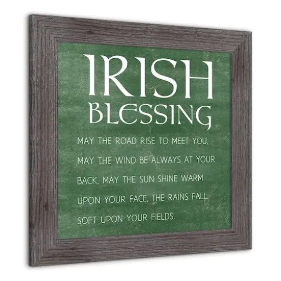 Irish Blessing Framed Print Western Gray {5}