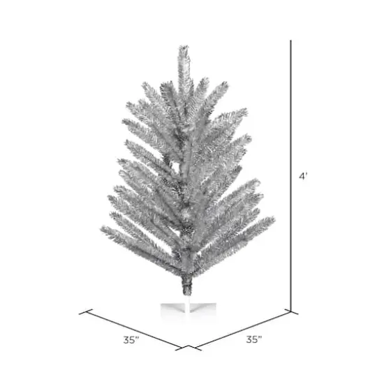 4ft. Unlit Vintage Aluminum Artificial Christmas Tree {4}