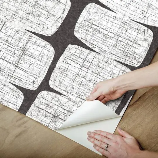 RoomMates Black Mid-Century Beads Peel & Stick Wallpaper {8}