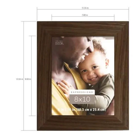Expressions&trade;8" x 10" Walnut Wide Scoop Frame by Studio D&eacute;cor&reg; {4}