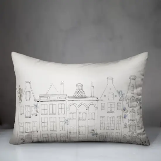 Sketchy Buildings 14" x 20" Throw Pillow {4}