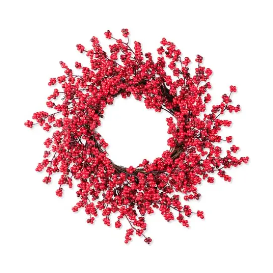 Glitzhome&reg; 25"D Christmas Red Berries Wreath {1}