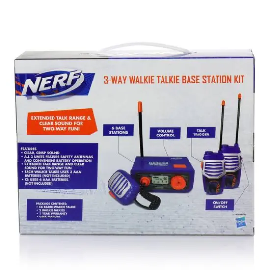 Nerf 3-Way Walkie Talkie Base Station Kit {8}