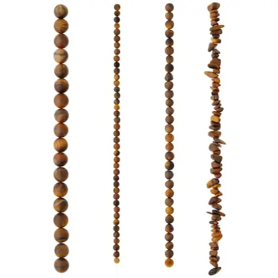 Matte Brown Tiger's Eye Stone Beads by Bead Landing&trade; {5}