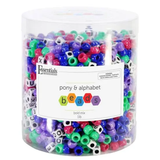 Essentials by Leisure Arts Pony & Alphabet Mix Beads, 1lb. {1}