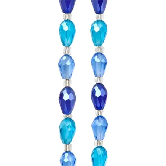 Aqua Teardrop Faceted Glass Beads, 11mm by Bead Landing&trade; {1}